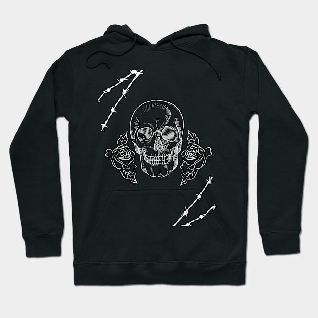 Skull and roses Hoodie by simple.seven